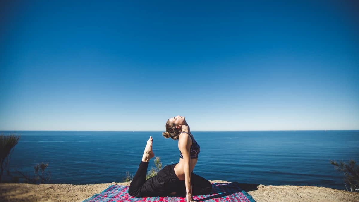 beach yoga