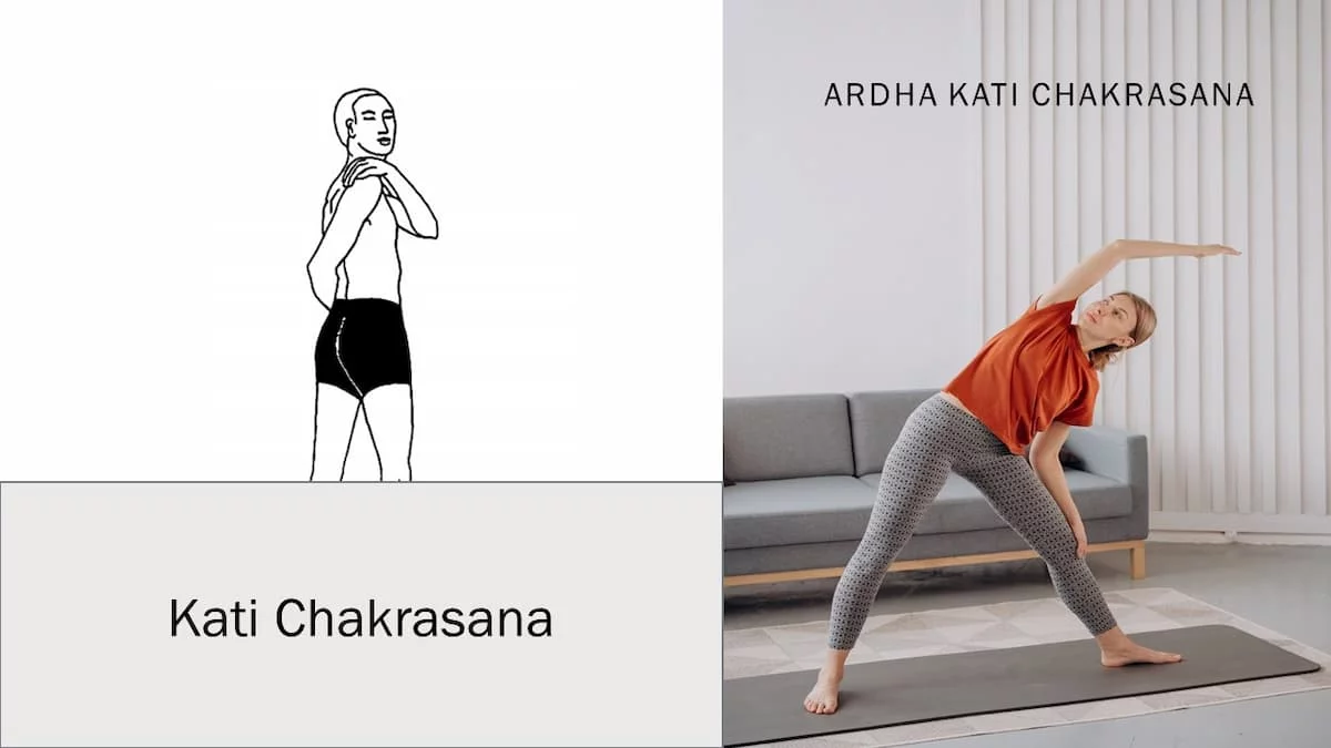 Kati Chakrasana/Spinal Twist Yoga Pose Steps - 101YogaStudio
