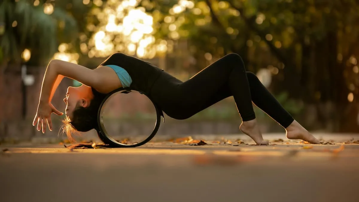 yoga poses with yoga wheels